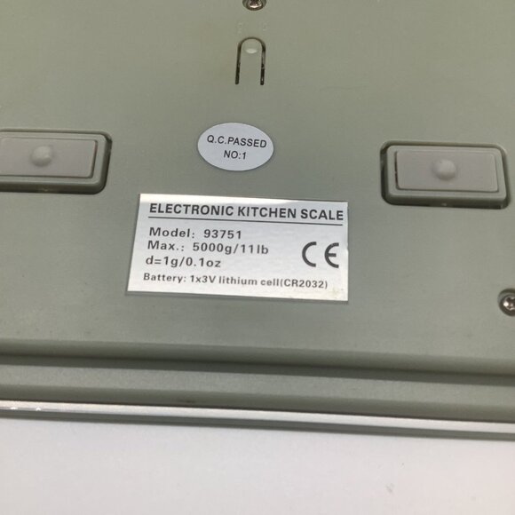 Essential Home Electronic Kitchen Scale 11lbs Capacity White - Picture 7 of 7